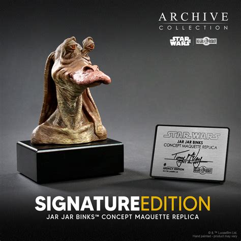 Jar Jar Binks Concept Maquette Replica Tony Mcvey Signature Edition