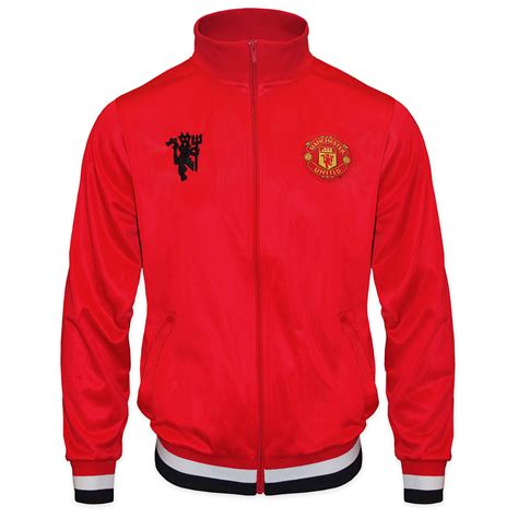 Manchester United Fc Official Football Gift Mens Retro Track Jacket Ebay