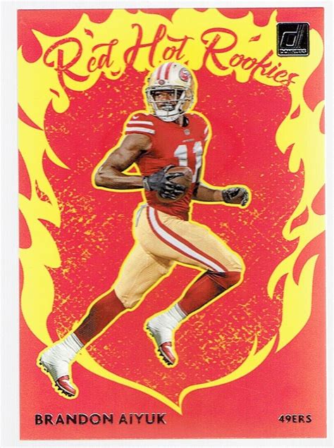 2020 Panini Donruss Brandon Aiyuk Red Hot Rookies RC Football Card EBay