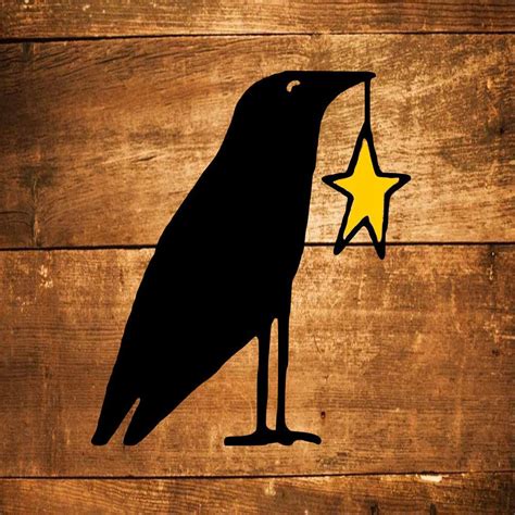 Crow Svg Primitive Crow Svg Crow With Star Svg Crow Holding - Etsy