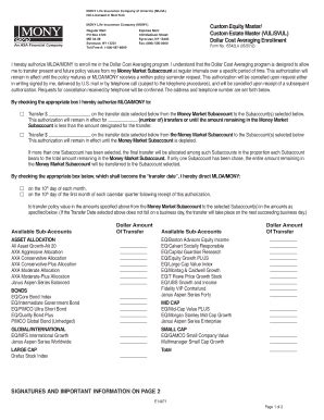 Axa Equitable Life Insurance Forms Fill And Sign Printable Template