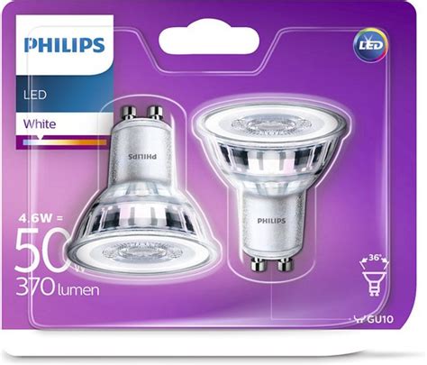 Philips MASTER LEDspot Classic GU10 PAR16 4 6W 370lm 36D 830 Warm Wit