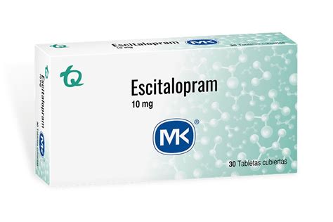 Escitalopram MK 10 Mg Caja Con 30 Tabletas Farma Chex