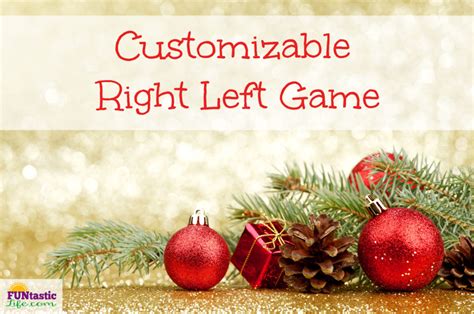 Customizable Right Left Game - Funtastic Life