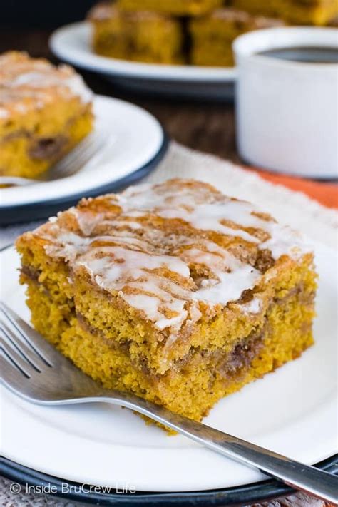 Cinnamon Roll Pumpkin Cake Inside Brucrew Life Pumpkin Coffee Cakes