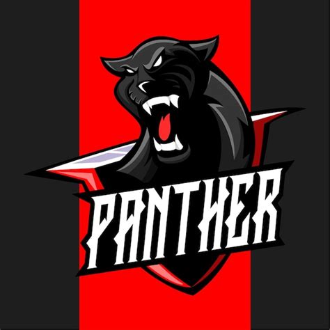 Vector Del Logotipo De La Mascota Panther Esport Vector Premium