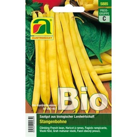 Austrosaat Bio Stangenbohnen Neckargold Packung Bloomling