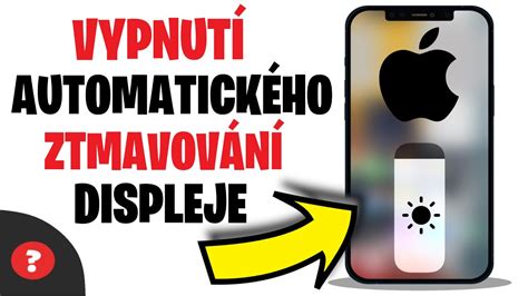 Jak Vypnout Ztmavov N Displeje V Iphonu N Vod Iphone Mobil Youtube