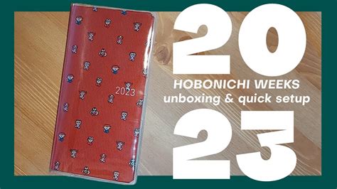 Hobonichi Weeks Unboxing Quick Setup Mother My Friends