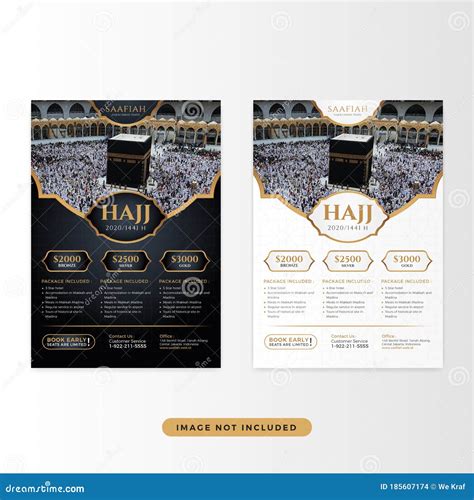 Luxury Islamic Black And White Background Design With Gold Wave Element For Hajj Or Umroh Flyer