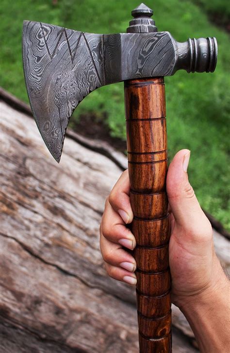 Buy Handmade Damascus Steel Knives Axes And Hammers Axe Wood Axe