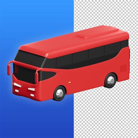 Ilustração 3d De ônibus Psd Premium