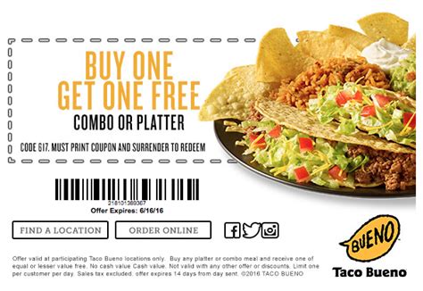 Taco Bueno Coupons Promo Codes Deals Jun