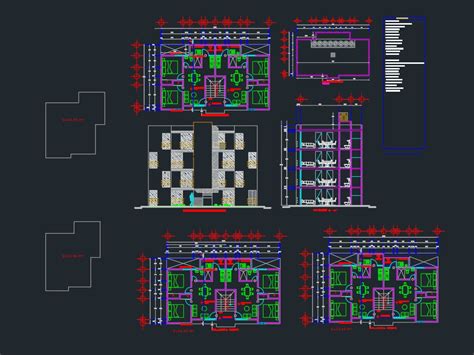 Plano Vivienda Multifamiliar Duplex En Autocad Cad Kb Bibliocad