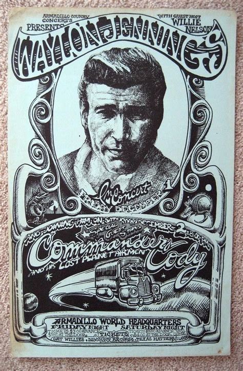 Waylon Jennings Concert Poster