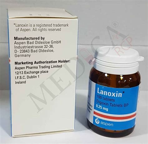 Medica Rcp Lanoxin Tablets Indications Side Effects Composition