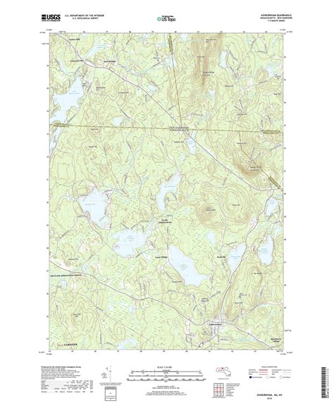 Ashburnham Massachusetts 2018 USGS Old Topo Map Reprint 7x7 MA Quad