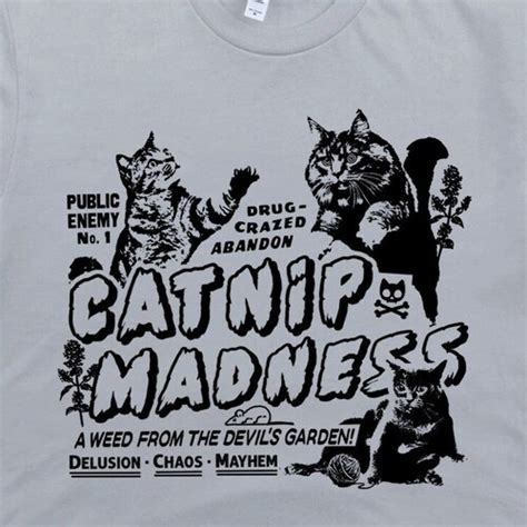 Funny Cat Shirts For Women Men Catnip Madness Cute Cat Shirts Etsy