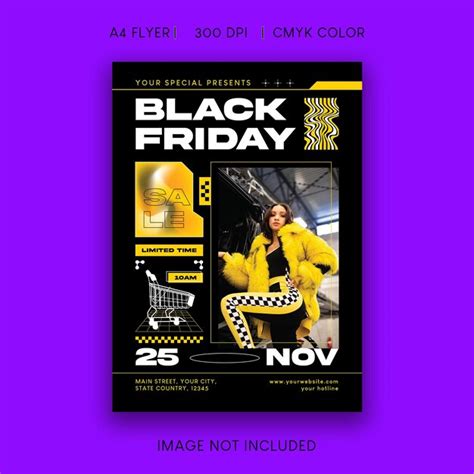 Flyer Black Yellow Psd 29000 High Quality Free Psd Templates For