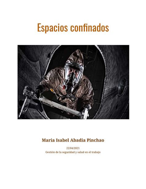 Espacios Confinados Resoluci N De Espacios Confinados Maria