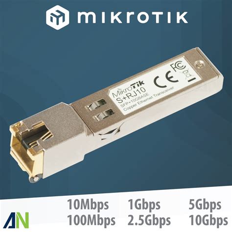 MikroTik S+RJ10 SFP+ Transceiver, support 6-speed 10M/100M/1G/2.5G/5G ...