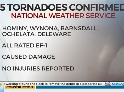 5 Separate Ef 1 Tornadoes Touched Down In Northeast Oklahoma On April 1