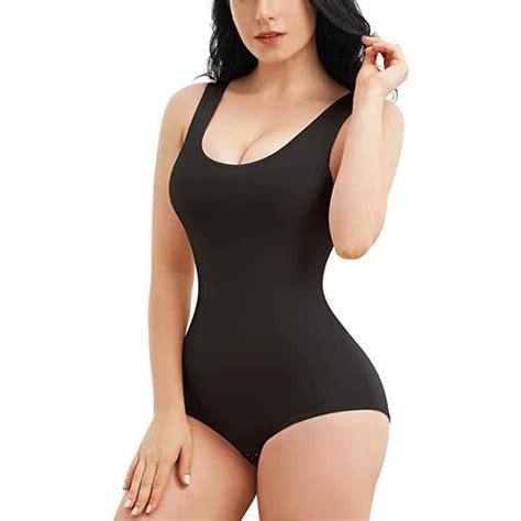 Bingrong Body Sculptant Femme Gainant Amincissant String Bodysuit Col