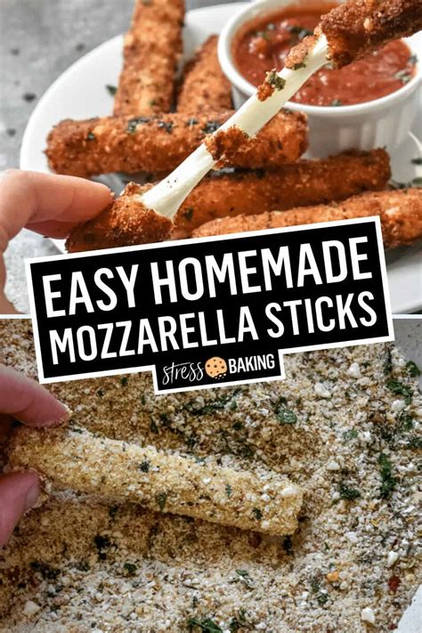 Easy Homemade Mozzarella Sticks | Stress Baking