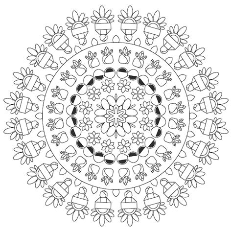 Mandala Design Zum Ausmalen Auf Eine Neue Art Und Weise Premium Vektor