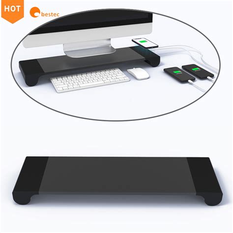 Wireless Charging Aluminum Monitor Stand Modern and elegant design ...