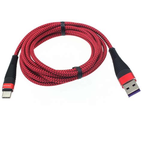 10ft Long Usb C Cable Type C Fast Charger Cord Power Wire Red For