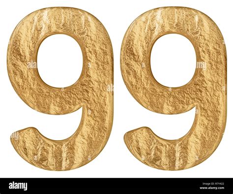 Numeral 99 Ninety Nine Isolated On White Background 3d Render Stock