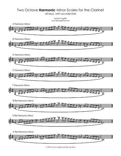 Harmonic Minor Scales With Accidentals The Clarinet