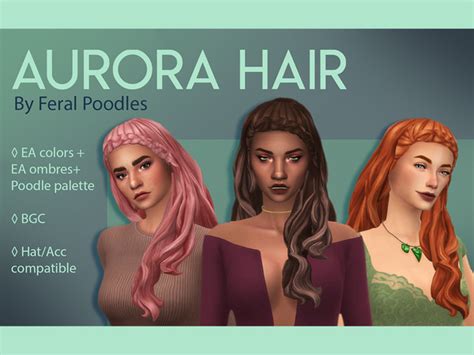 The Sims Resource Aurora Hair