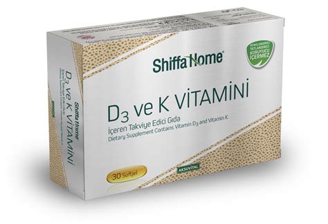 Shiffa Home D3 ve K Vitamini 30 Kapsül 1000 mg