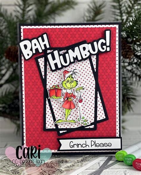 Bah Humbug Handcrafted Christmas Card