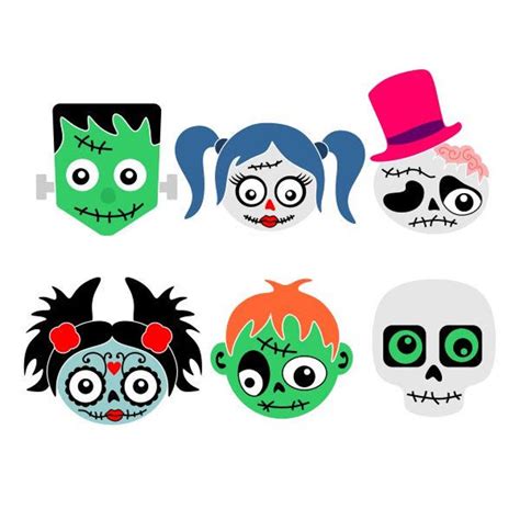 Monster Face Halloween Cuttable SVG PNG DXF Eps Designs Etsy