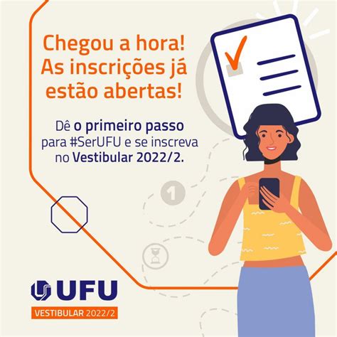 Reta final de inscrições para o Vestibular 2022 2 da UFU Comunica UFU