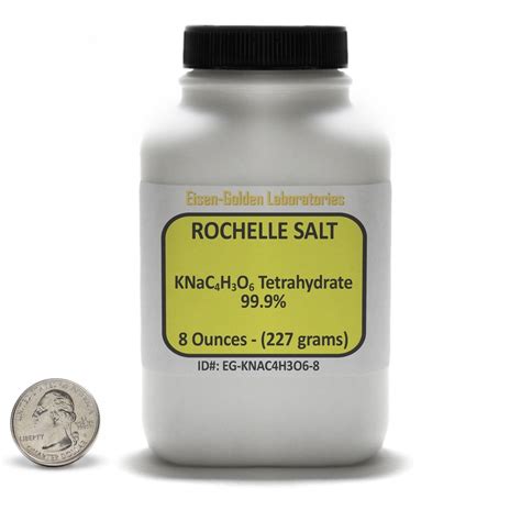 Potassium Sodium Tartrate Rochelle Salt Usp Grade Oz In A