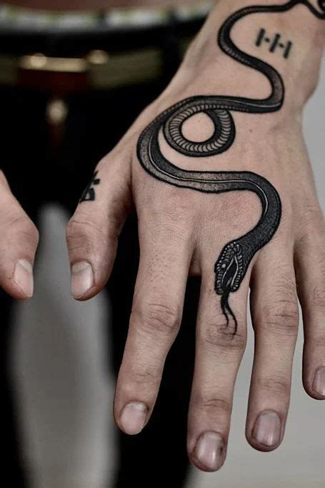 25 Unique Snake Tattoos For Men Tattoos For Guys Hand Tattoos Snake