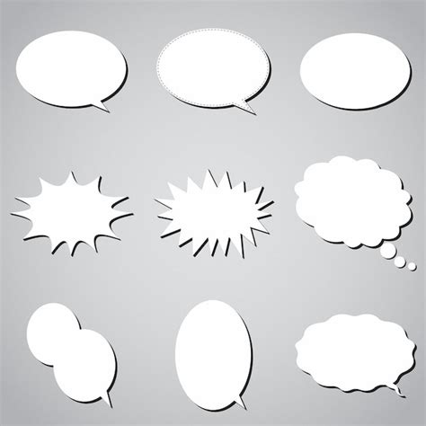 Premium Vector Speech Bubbles Set Vector