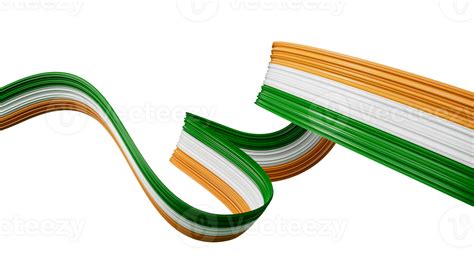 D Flag Of India D Wavy Shiny India Ribbon D Illustration Png