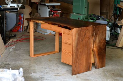 Walnut Waterfall Desk Walnut Slab Desk Slab Desk Desk