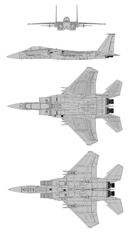 Detailed Schematic Diagram Of An F 15 Aircraft Douglas Mcdon