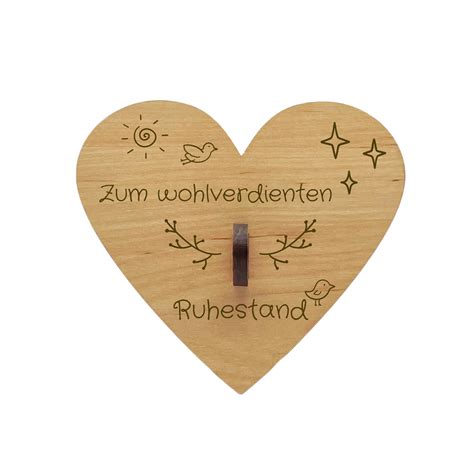 Geldgeschenk Verpackung Herz Zum Ruhestand Ks Laserdesign