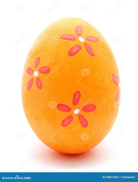 Painted Orange Easter Egg Isolated Stock Photo Image Of Single