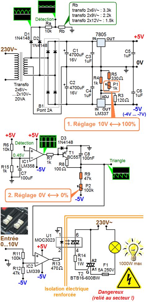 Schéma variateur de lumière 0 10V Astuces Pratiques