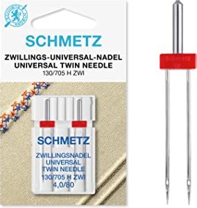 SCHMETZ Nähmaschinennadeln I 2 Zwillings Universal Nadeln 4 0 80 130