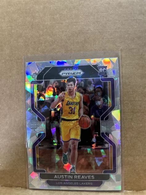 2021 22 PANINI PRIZM glace fissurée Austin Reaves recrue Los Angeles