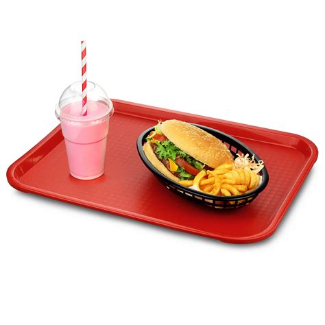 Fast Food Tray Medium Red 12 x 16inch | Food Trays Canteen Trays ...